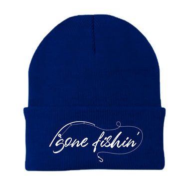 Gone Fishing v2 Embroidered Beanie